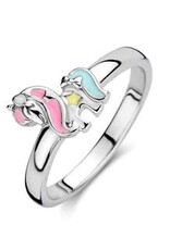 Zilveren ring - Gerhodineerd - Eenhoorn - Multicolor - Maat 14