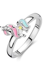 Zilveren ring - Gerhodineerd - Eenhoorn - Multicolor - Maat 14