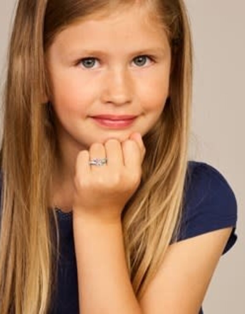 Zilveren kinderring - Gerhodineerd - Eenhoorn - Multicolor - Maat 14