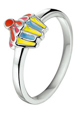 Zilveren kinderring - Gerhodineerd - Cupcake - Maat 13