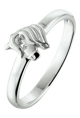 Zilveren kinderring - Gerhodineerd - Eenhoorn - Maat 13.5