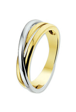 Gouden ring - 14 karaats - Bicolor - Maat 18