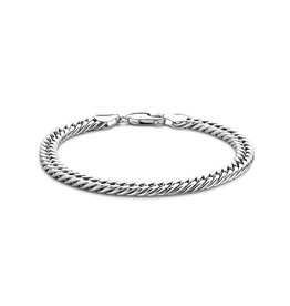 Zilveren armband - Gerhodineerd - Geslepen Gourmet - 5.6 mm - 18 cm