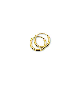 Zilver verguld oorringen -1.3 mm - 11 mm