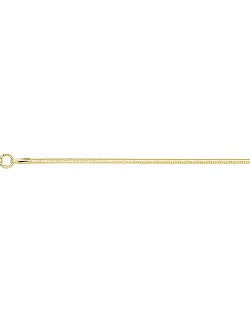 Gouden slang collier - 14 karaats - 1.2 mm - 41 + 4 cm