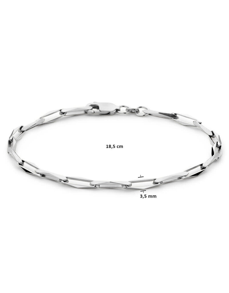 Zilveren armband - Closed forever - 3,5 mm - 18,5 cm