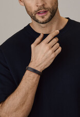 Thomss Leren armband - Blauw - 20 cm