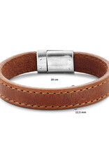 Thomss Leren armband - Cognac - 20 cm