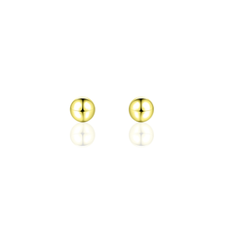 Gisser Verguld zilver oorknoppen - Bol - 3 mm