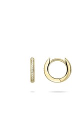 Gisser Hoops - Verguld zilver oorringen - Zirkonia - 12 mm