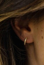 Gisser Hoops - Verguld zilver oorringen - Zirkonia - 12 mm