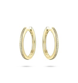 Gisser Hoops - Verguld zilver oorringen - Zirkonia - 20 mm