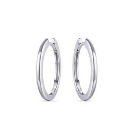 Gisser Hoops - Zilveren oorringen - Gerhodineerd - 22 mm