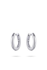 Gisser Hoops - Zilveren oorringen - Gerhodineerd - 13.5 mm