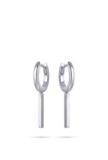 Gisser Zilveren oorringen - Gerhodineerd - Bruisje