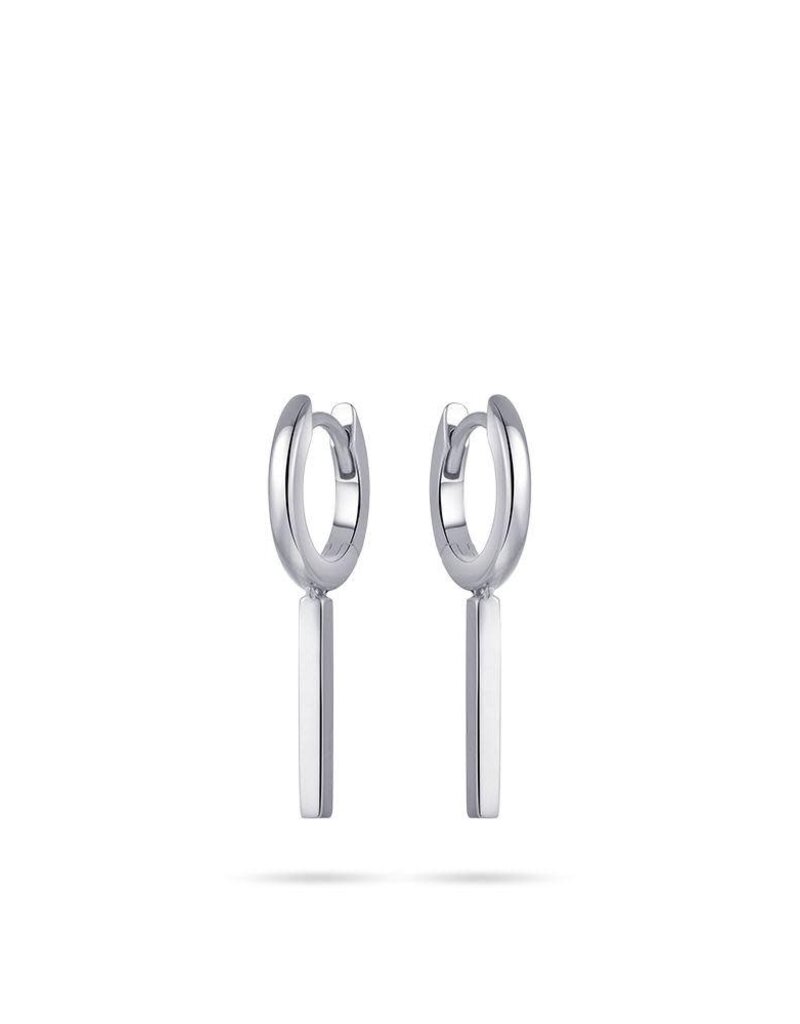 Gisser Zilveren oorringen - Gerhodineerd - Bruisje