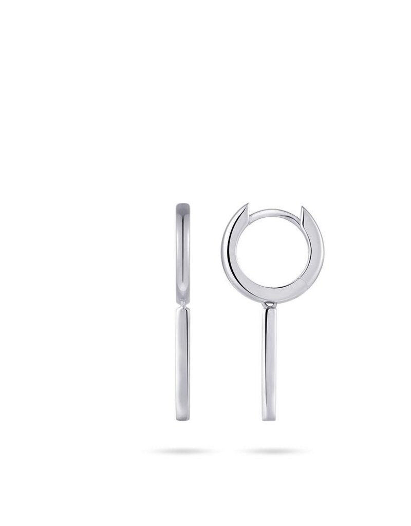 Gisser Zilveren oorringen - Gerhodineerd - Bruisje