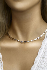 Zilveren collier - Gerhodineerd - Mat/glanzend - 45 cm