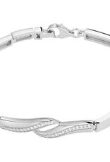 Zilveren armband - Gerhodineerd - Zirkonia - 7 mm - 18.5 cm