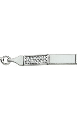 Zilveren armband - Gerhodineerd - Zirkonia - 18.5 cm