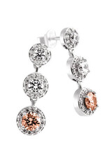 Diamonfire Zilveren oorhangers - Gerhodineerd - Zirkonia