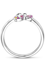 Zilveren kinderring - Gerhodineerd - Emaille - Eenhoorn - Maat 14