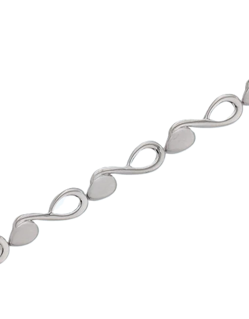 Zilveren collier - Gerhodineerd - Mat/glanzend - 45 cm