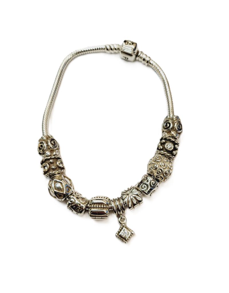 Occasions by Marleen Occasions by Marleen - Zilveren armband - Pandora - 21 cm - 11 bedels
