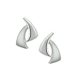 Zilveren oorknoppen - Gerhodineerd - Mat/glanzend