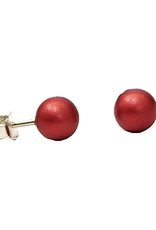 Otracosa Otracosa - Aluminium oorknoppen met zilveren steker - ST331 Rood