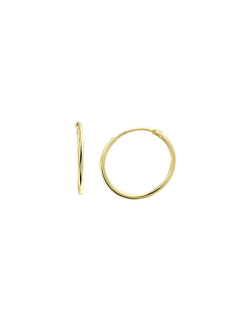 Verguld zilver oorringen -1.3 mm - 17 mm