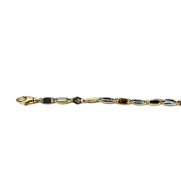 Gouden armband - 14 karaats - Bicolor - 19 cm