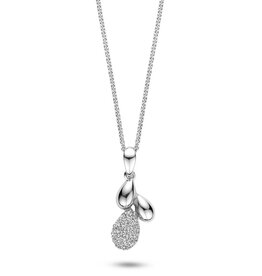 Rosa di Luca Italy Zilveren collier - Gerhodineerd - Zirkonia hanger
