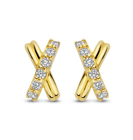 Joy&Julia Gouden oorknoppen - 14 karaats - Zirkonia