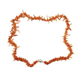 Renaissance Cultuurparels Collier - Kapittelstokjes - Zilveren magneetslot - 53.5 cm