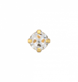 Studex Studex schietknopjes - Klauwzetting Verguld - Zirkonia 4 mm - 7521-0100 (112)