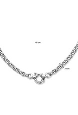 Zilveren collier - Gerhodineerd - Jasseron - 7 mm - 45 cm