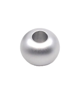 Otracosa Otracosa - Aluminium kraal klein  1.2 cm - K6 Zilver grijs