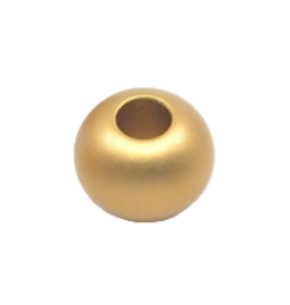 Otracosa Otracosa - Aluminium kraal klein  1.2 cm - K6 Licht goudkleurig
