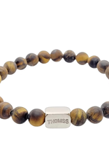 Thomss Thomss - Armband - Edelsteen - Tiger eye mat