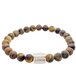 Thomss Thomss - Armband - Edelsteen - Tiger eye mat