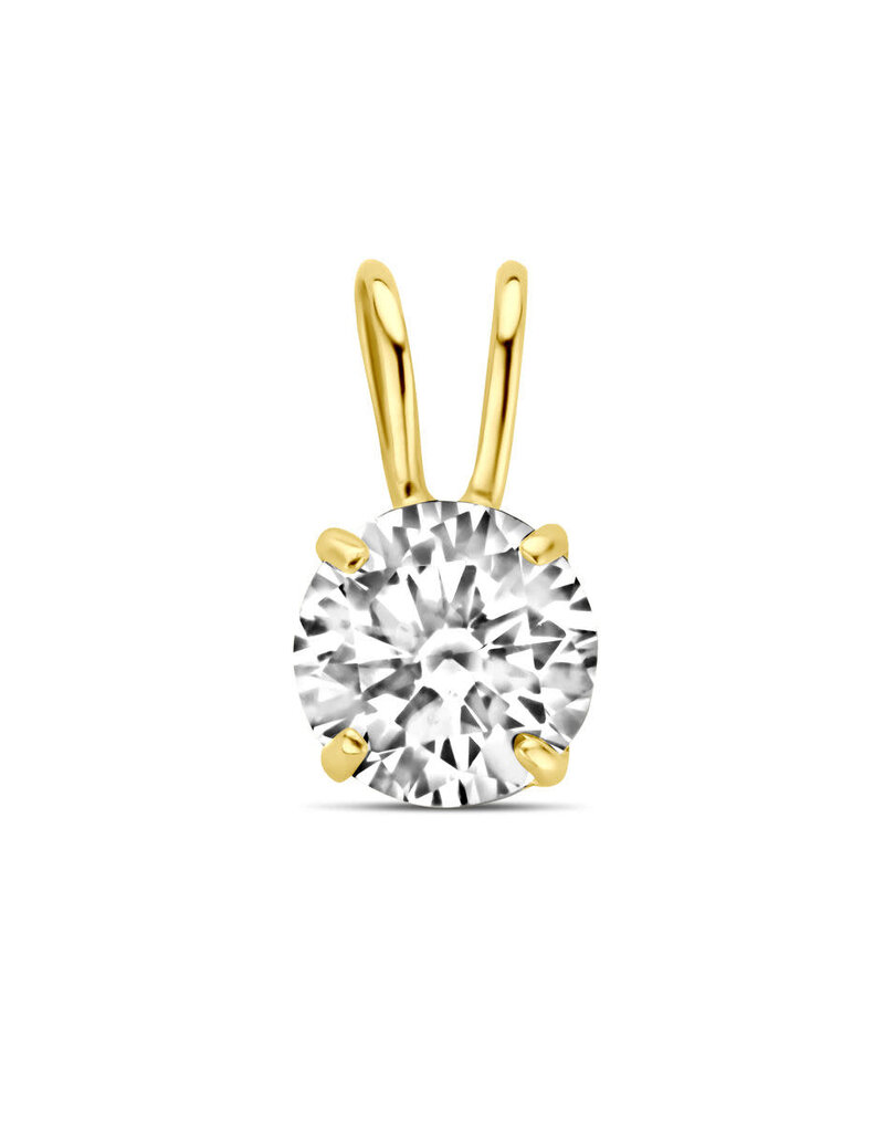 Gouden hanger - 14 karaats - Zirkonia