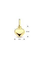 Gouden bedel -  14 karaats - Hartje - 5.5 mm