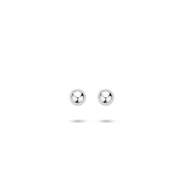 Zilveren oorknoppen - Gerhodineerd - Bol - 3 mm