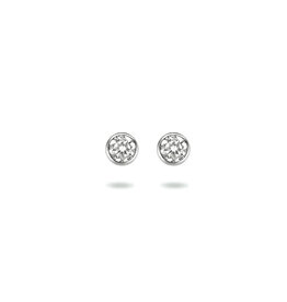 Zilveren oorknoppen - Gerhodineerd - Zirkonia - 3 mm