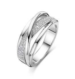 Rosa di Luca Italy Zilveren ring - Gerhodineerd - Zirkonia - Maat 54