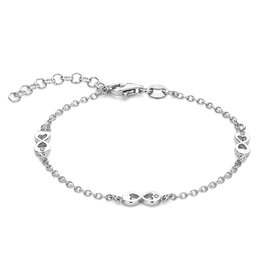 Rosa di Luca Italy Zilveren armband - Gerhodineerd - Zirkonia - Infinity - 16+2 cm