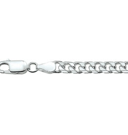 Zilveren armband - Gerhodineerd - Gourmet - 6 mm - 21 cm