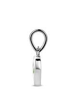 Zilveren hanger- Gerhodineerd - Emaille - Hartje met hondenpootje