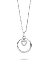 Rosa di Luca Italy Zilveren armband - Gerhodineerd - Zirkonia - Hartjes
